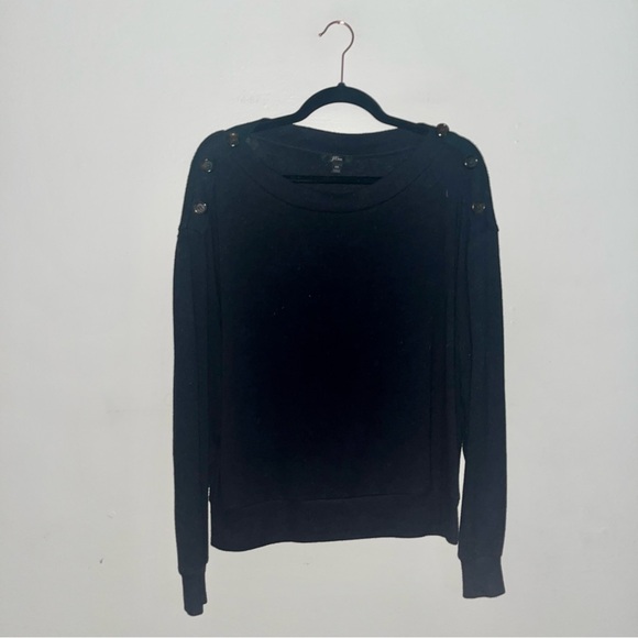 J. Crew Supercozy Button Shoulder Boatneck Button Sweater Sz XS - Picture 1 of 5